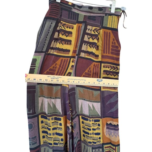 Nikita Mhaisalkar Anthropologie Wide-Leg Pants Small Multicolor Abstract Pattern - Picture 7 of 11